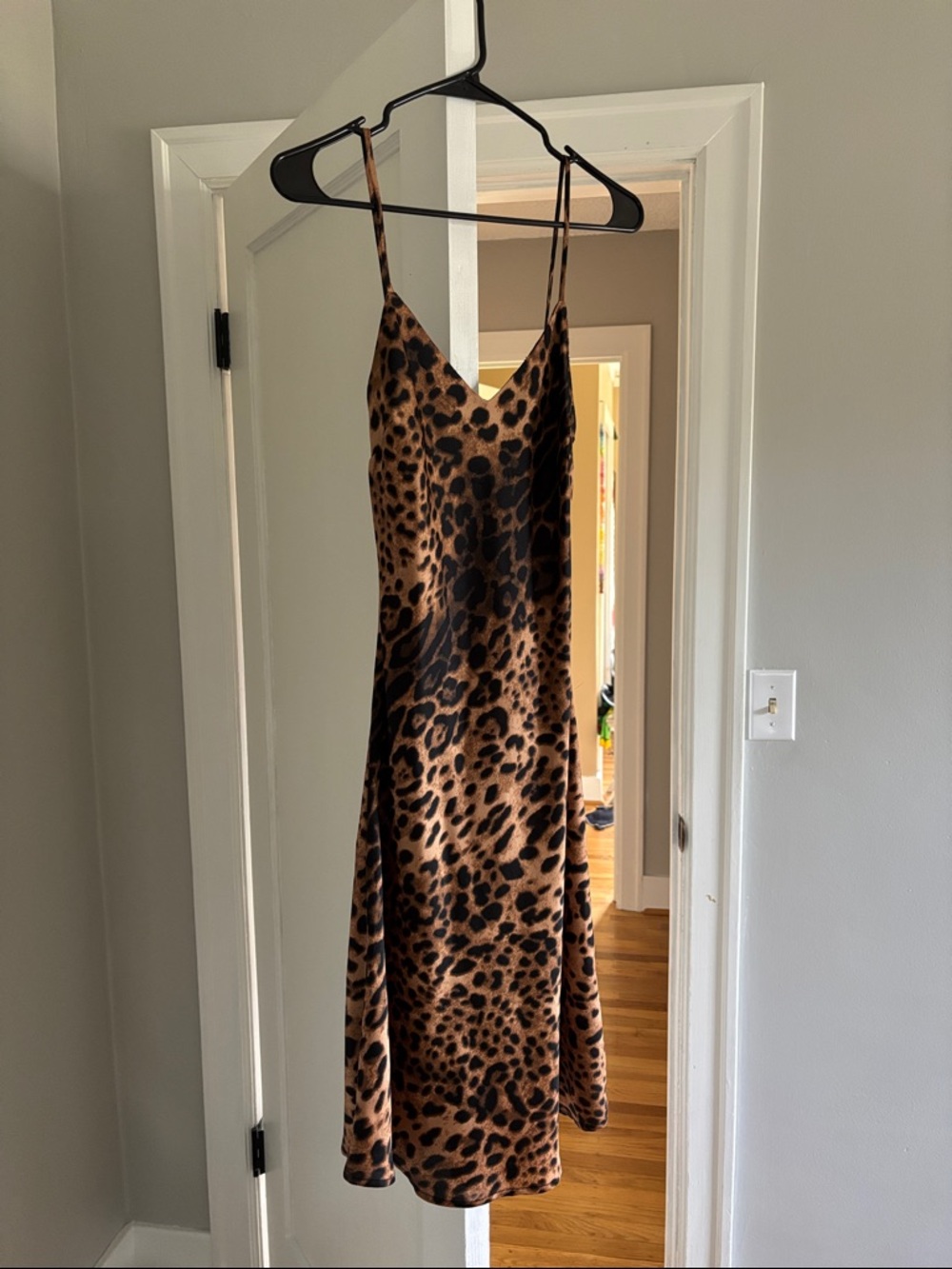 Leopard Print Slip Dress